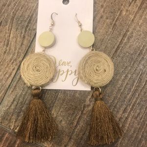 Love, Poppy Dangle Earrings with Tassles
